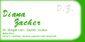 diana zacher business card